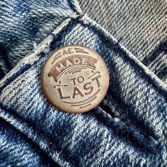 American Eagle Outfitters Low Rise Straight Light Blue Flare Jeans Size 10 - Picture 7 of 15